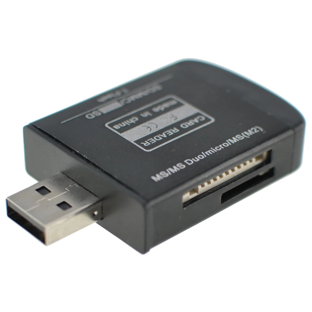 All-in-one USB 2.0 geheugenkaartlezer voor Micro SD, MMC, SDHC, TF en M2
