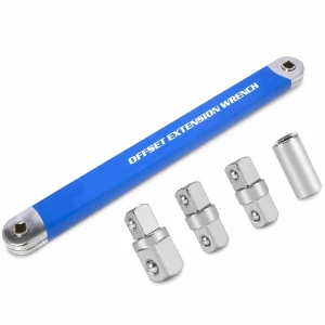 Extra Lange Dubbele Ringsleutel Gehoekt 390mm Professioneel Cr-V Staal
