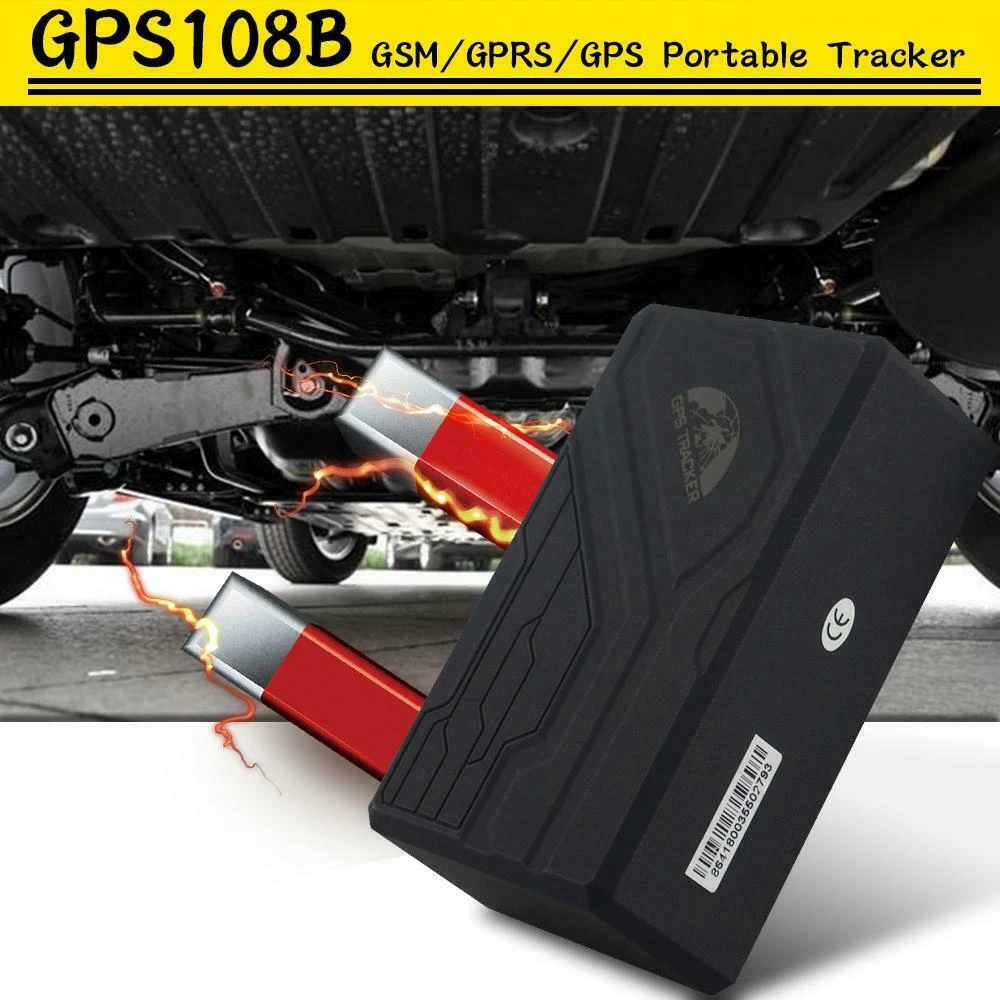 GPS-tracker met lange batterij voor auto TK108B met SOS-alarm en magneetbasis