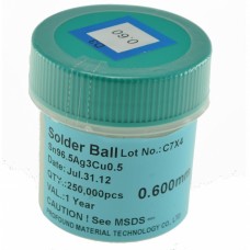 Soldeerballen geen lood 0,5mm 250K Tin balls Pmtc 15.00 euro - satkit
