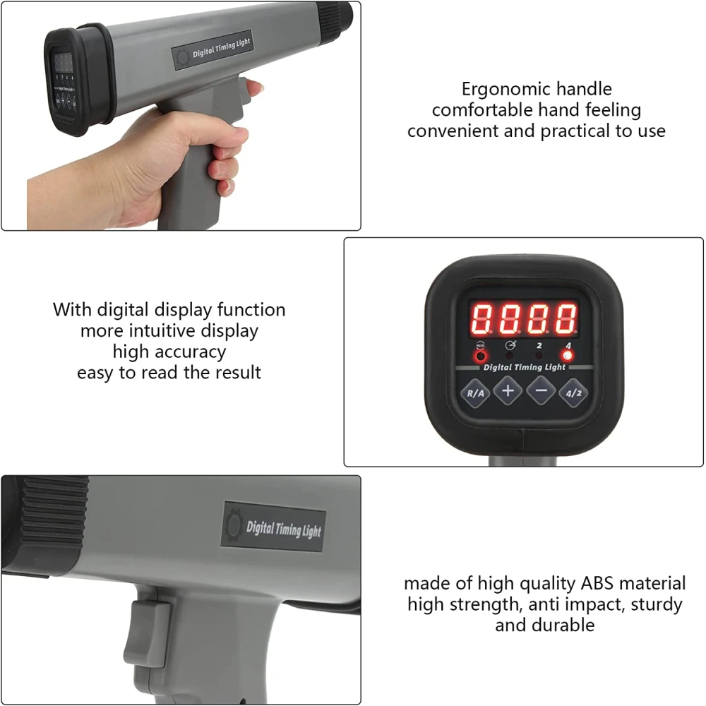 Digitale inductieve timinglamp voor auto en motor 12V met klemmen