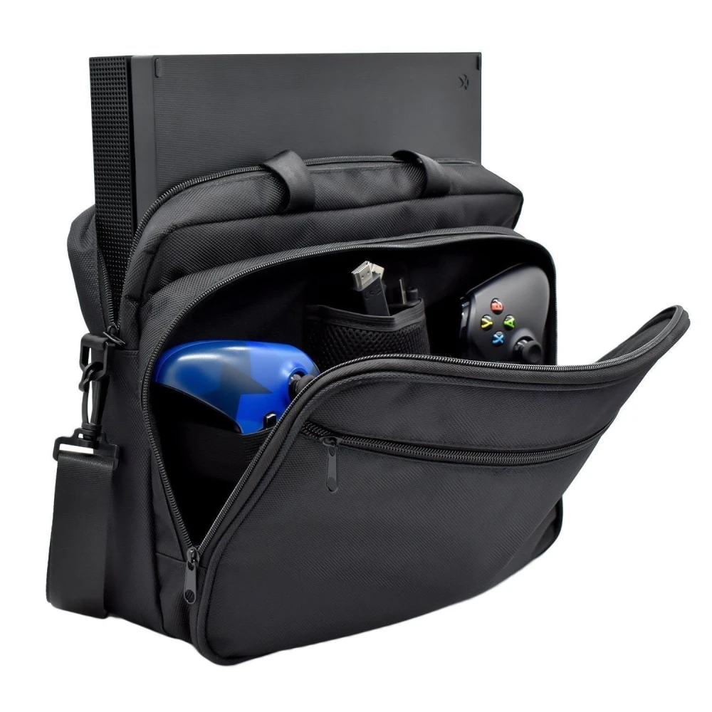 Maleta acolchada para consola Xbox One X y accesorios