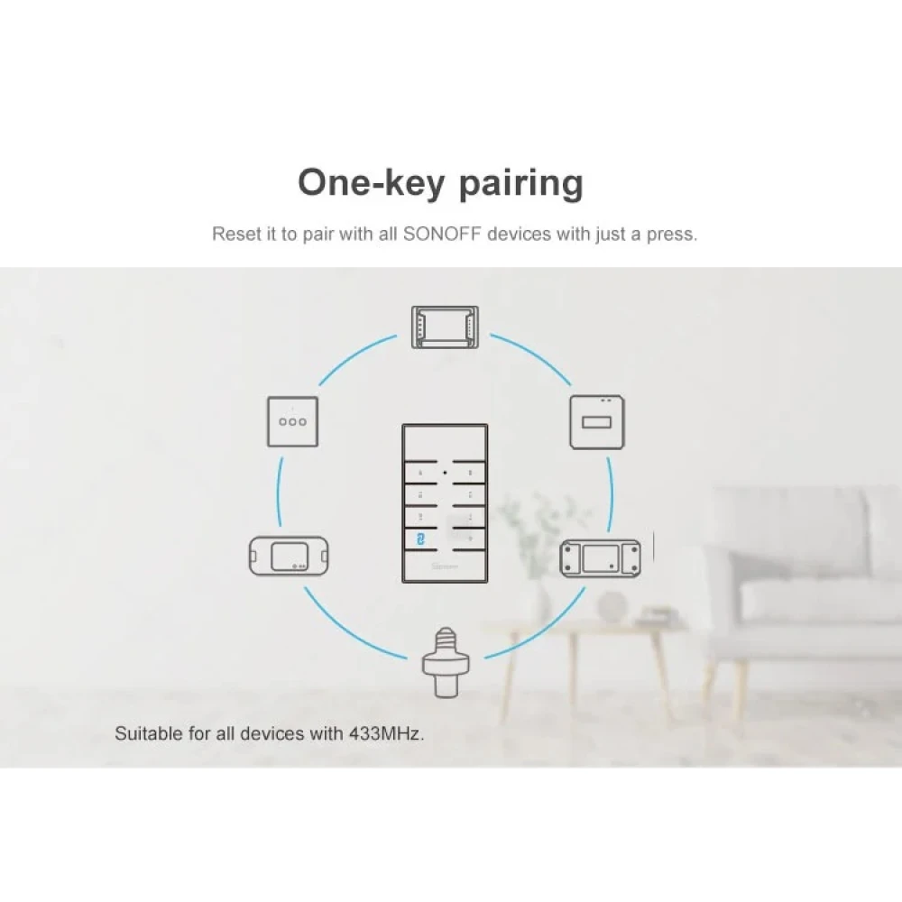 SONOFF RM433R2 afstandsbediening voor 433MHz RF-apparaten