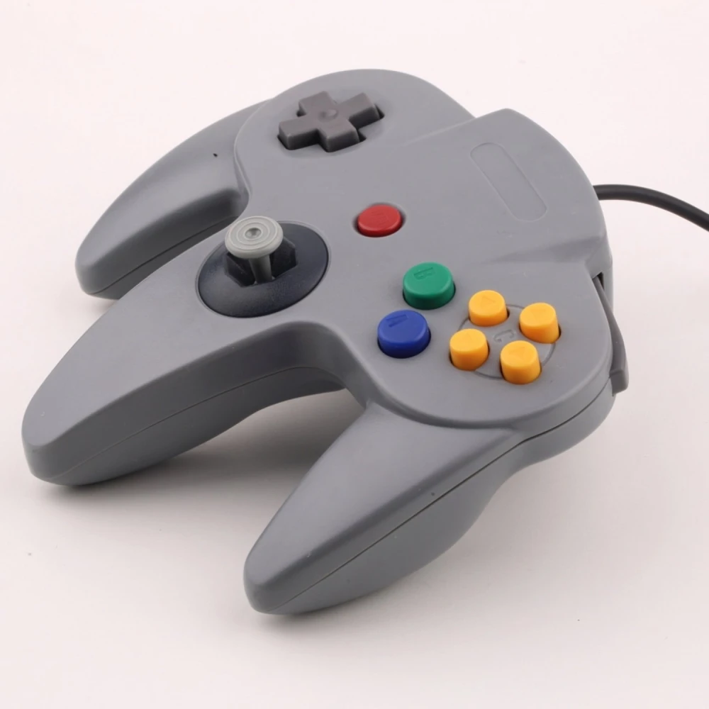 Nintendo 64 compatibele controller met originele connector en zwarte kabel