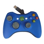 Blauwe bedrade Xbox 360-controller voor comfortabel en precies gamen