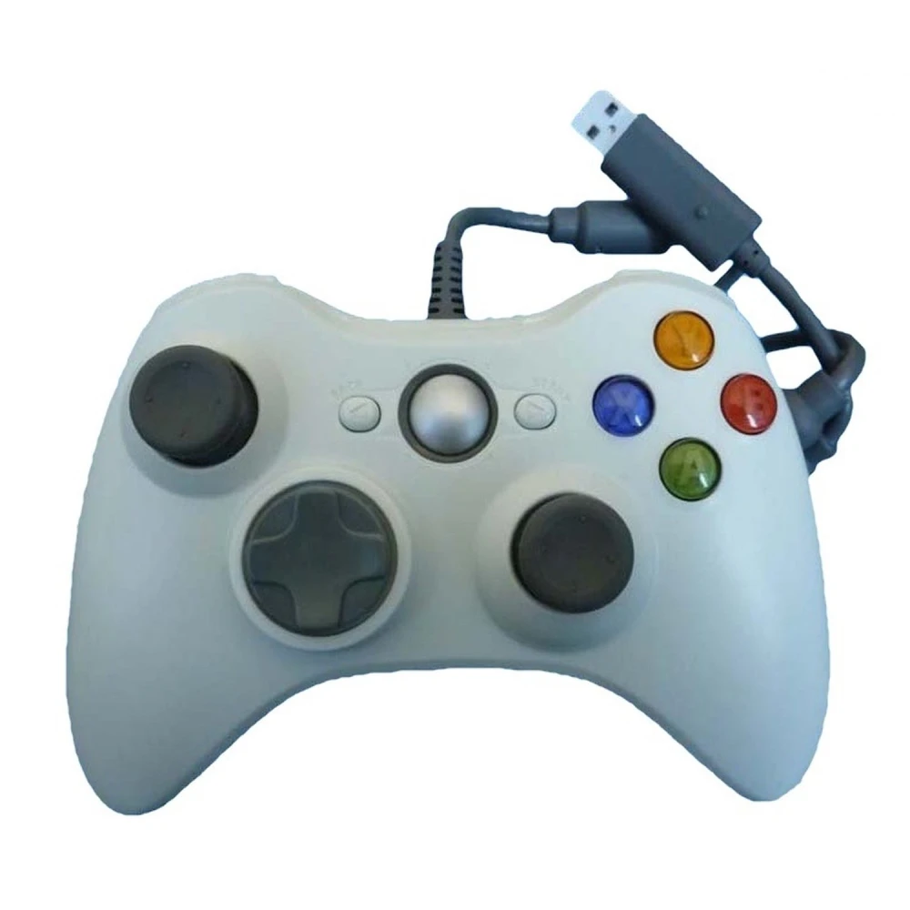 Xbox 360 bedrade controller wit - ergonomische gamepad