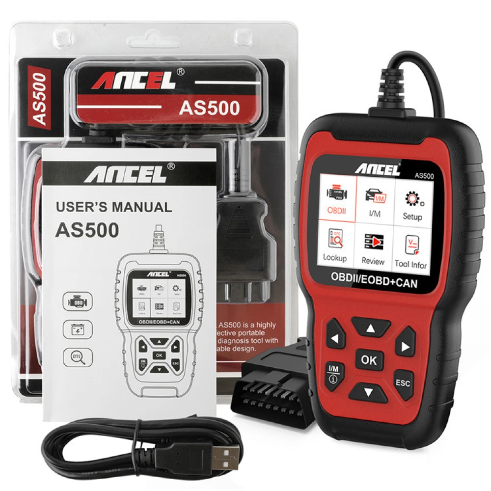 Ancel AS500 OBD2-scanner diagnoseapparaat voor voertuigen