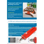 Sunkko 709AD+ puntlasmachine 220V met soldeerbout voor 18650 lithiumaccu