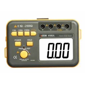 Aardingsweerstandmeter Victor 4105A met pennen en kabels