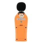 Vista lateral del medidor digital de sonido Victor 824C con micrófono visible