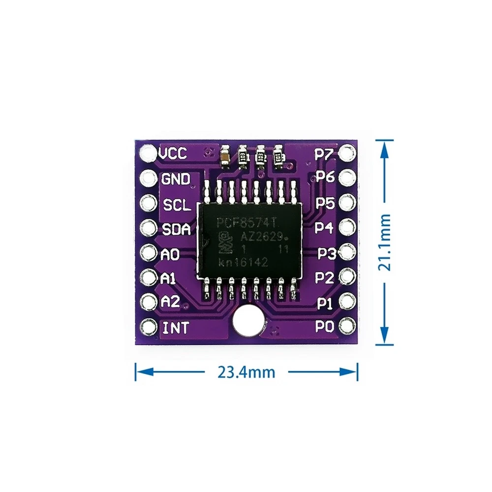 PCF8574T I2C-module voor Arduino - I/O-poortuitbreider