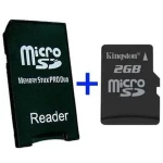 MS Pro Duo-adapter + MicroSD 2GB compatibel met Sony PSP