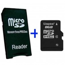 Ms Pro Duo Adapter + Microsd 8gb
