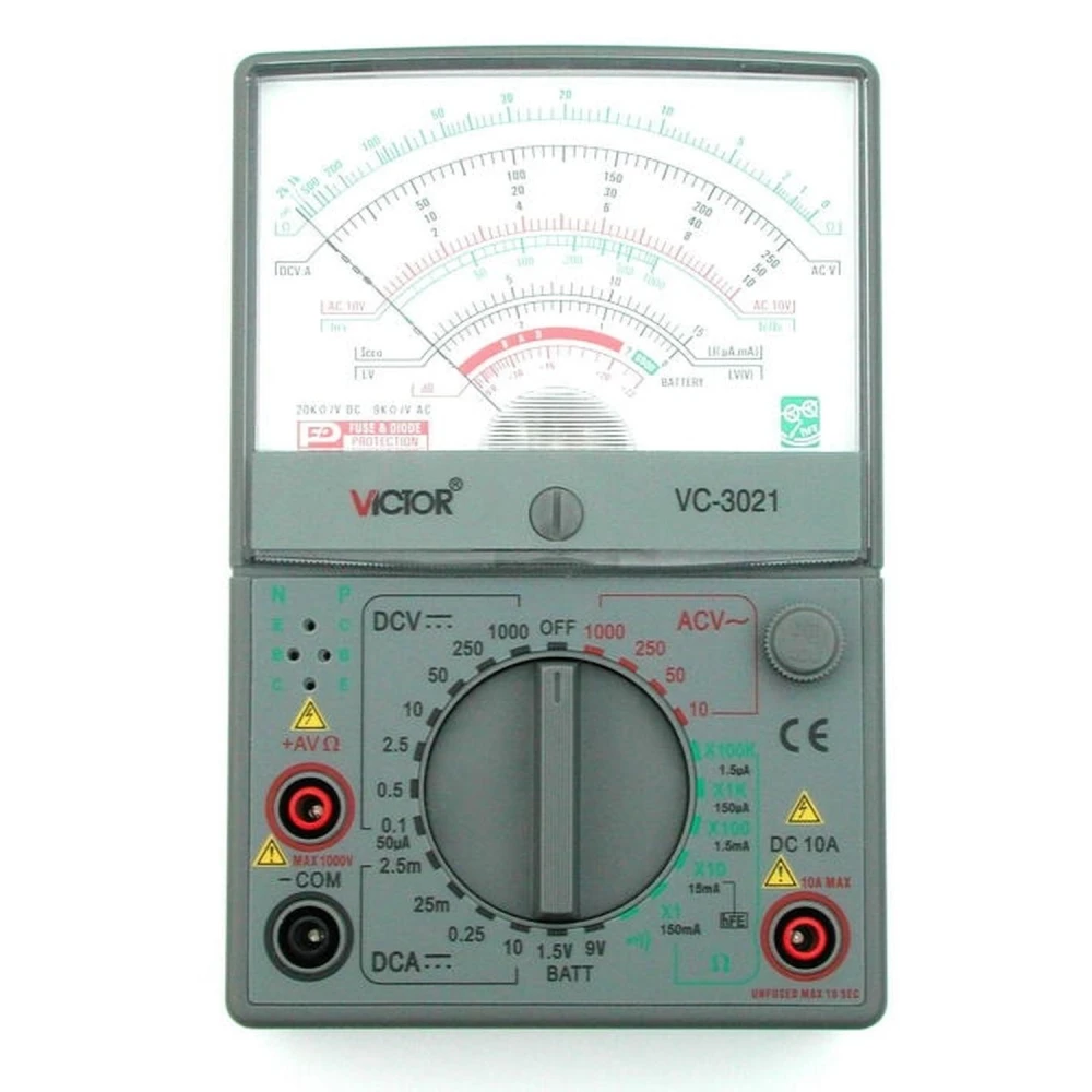 Victor VC3021 analoge multimeter: betrouwbaar en nauwkeurig meetinstrument