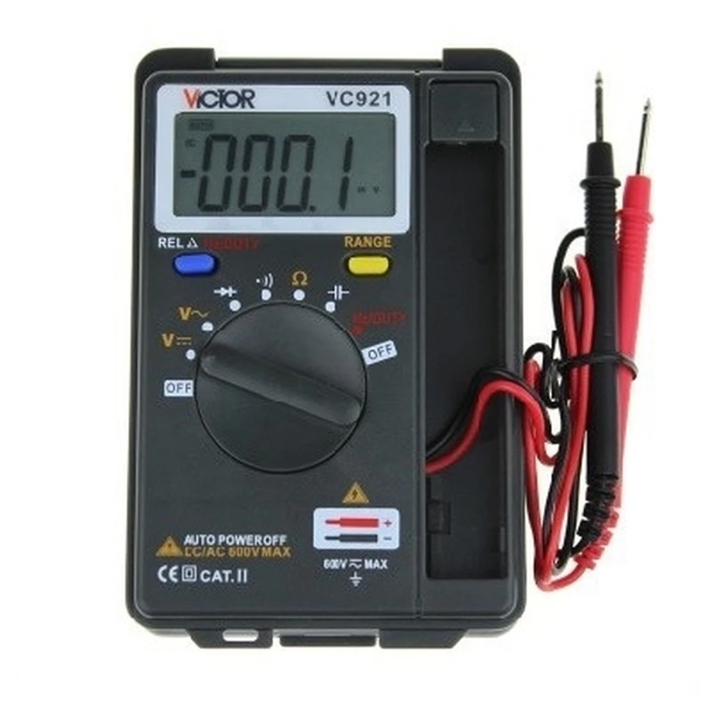 Compacte autorange multimeter Victor VC921 met LCD-scherm en geavanceerde functies