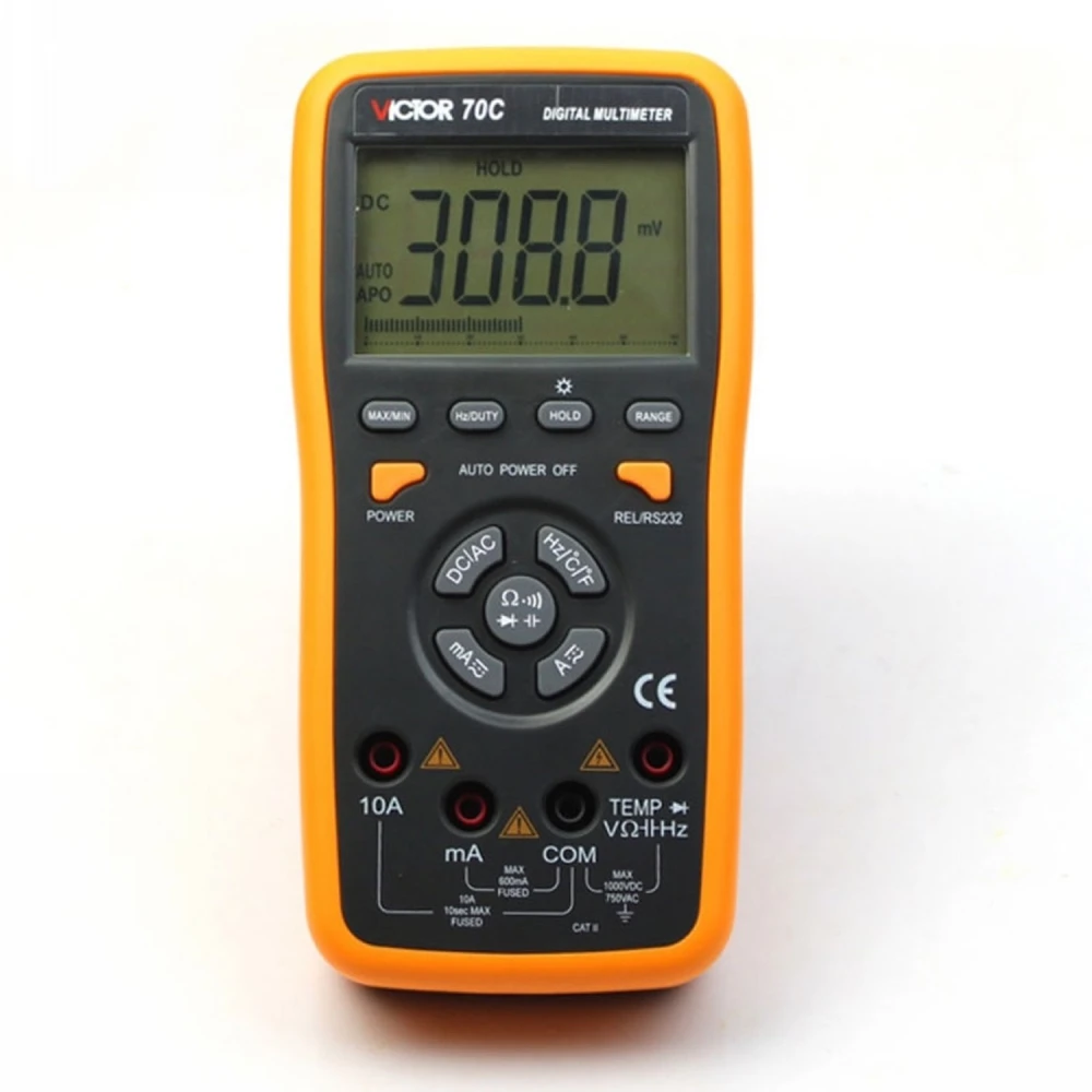 Victor 70C digitale multimeter met autorange en USB-PC-aansluiting voor nauwkeurige metingen