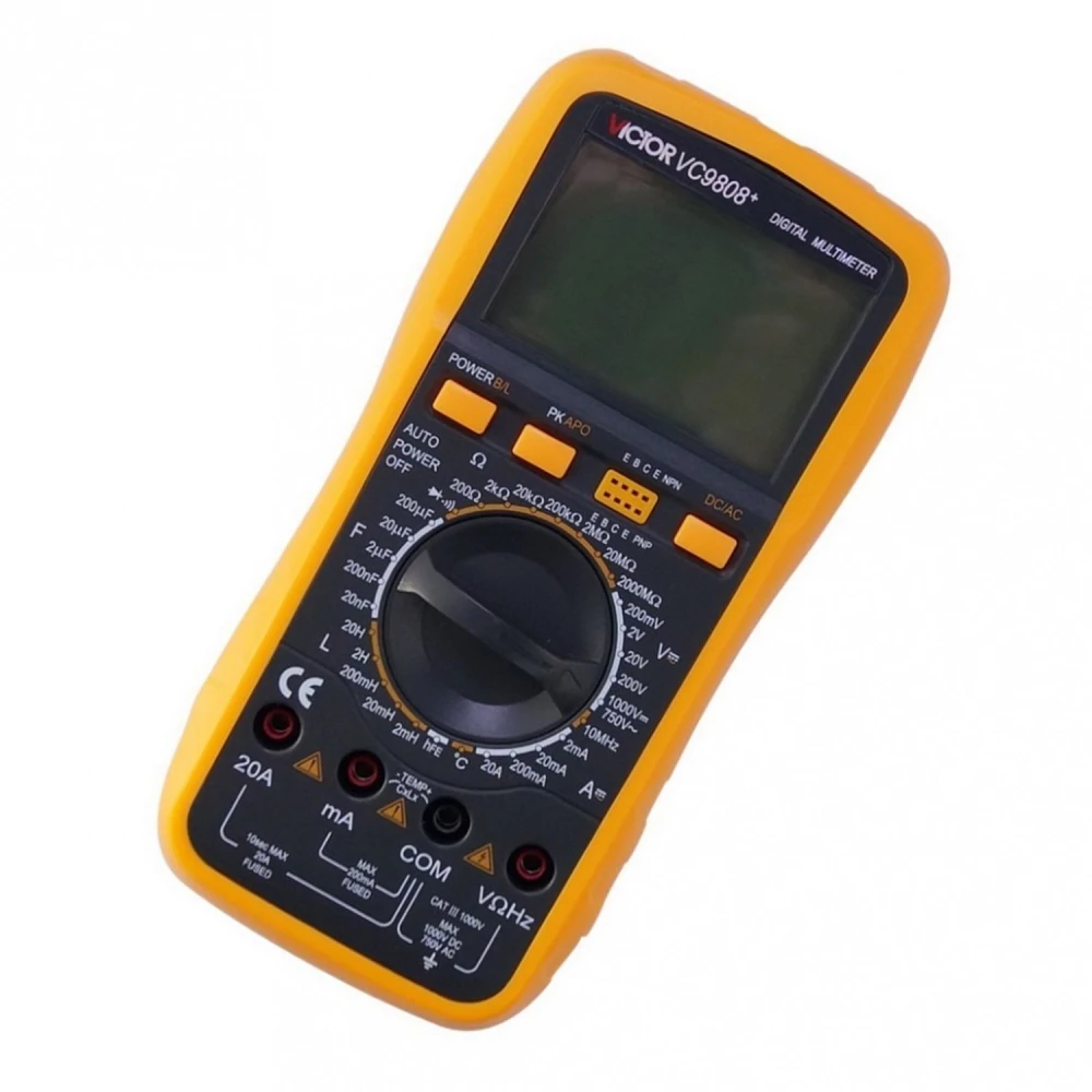 Victor VC9808+ digitale multimeter met geavanceerde functies voor elektronica