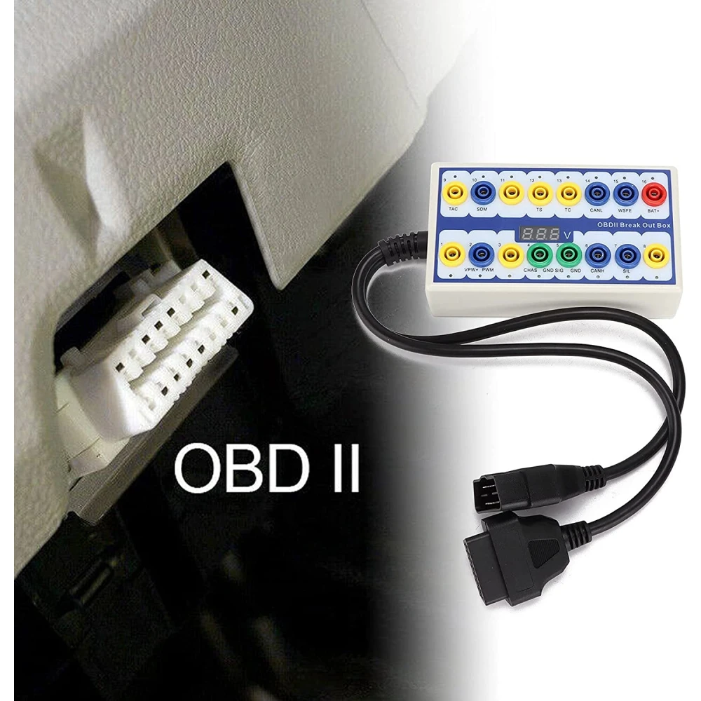 OBDII Breakout Box protocoldetector - professionele diagnosetool