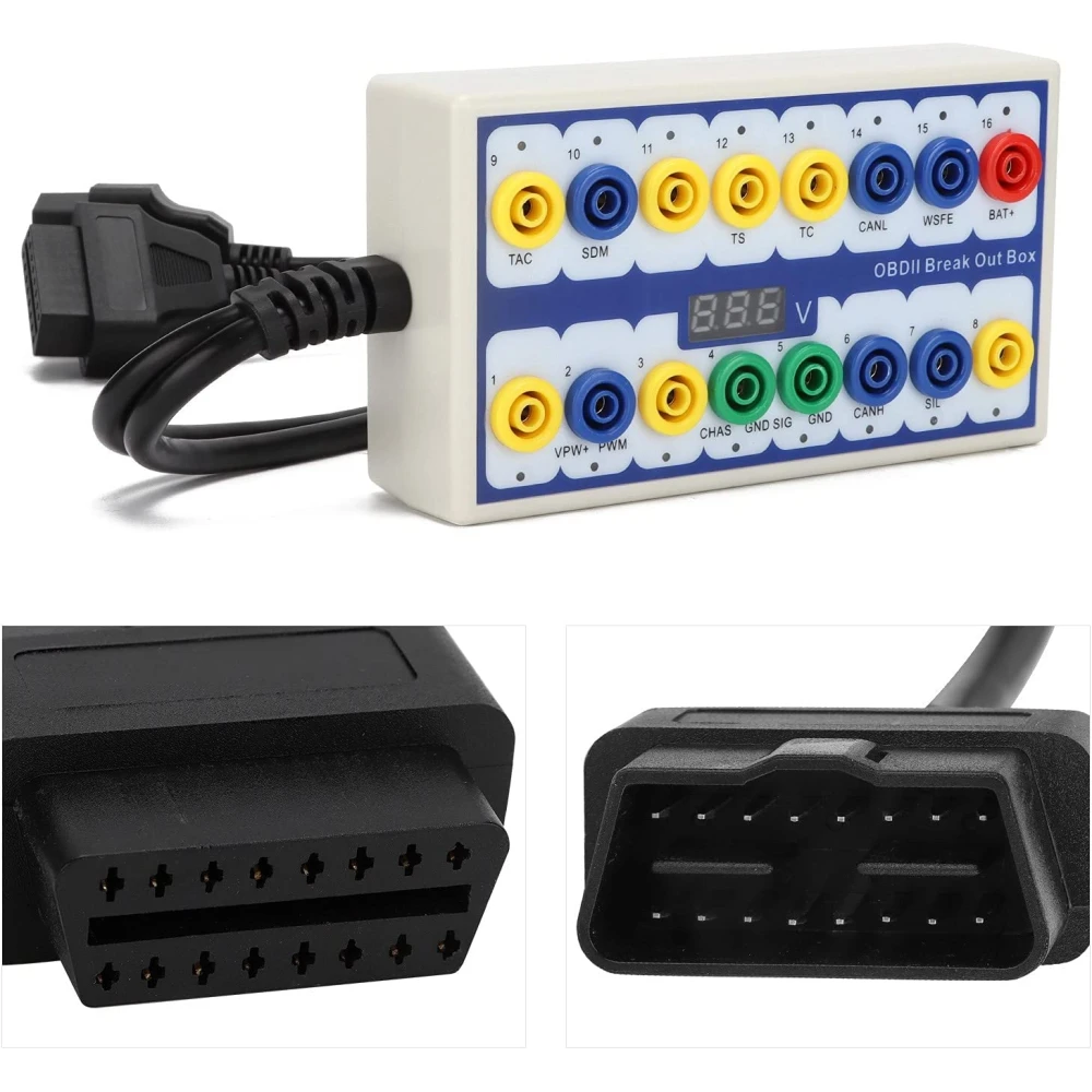 OBDII Breakout Box protocoldetector - professionele diagnosetool