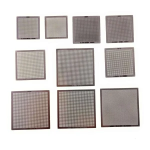 Pack 10 universele BGA reballing stencils 0,3 tot 0,76 mm