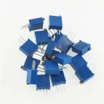 Pack 17 precisie meerdraai potentiometers lineair DIP met 17 verschillende waarden