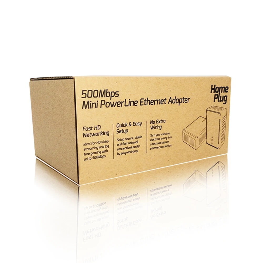 Pack 2 PLC Ethernet 500Mbps voor internet via het stroomnet