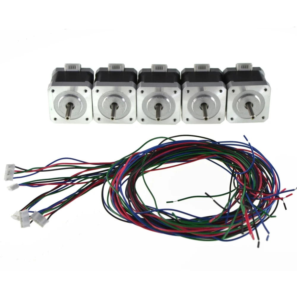 Detalle del eje aplanado del motor Nema 17 para impresora 3D