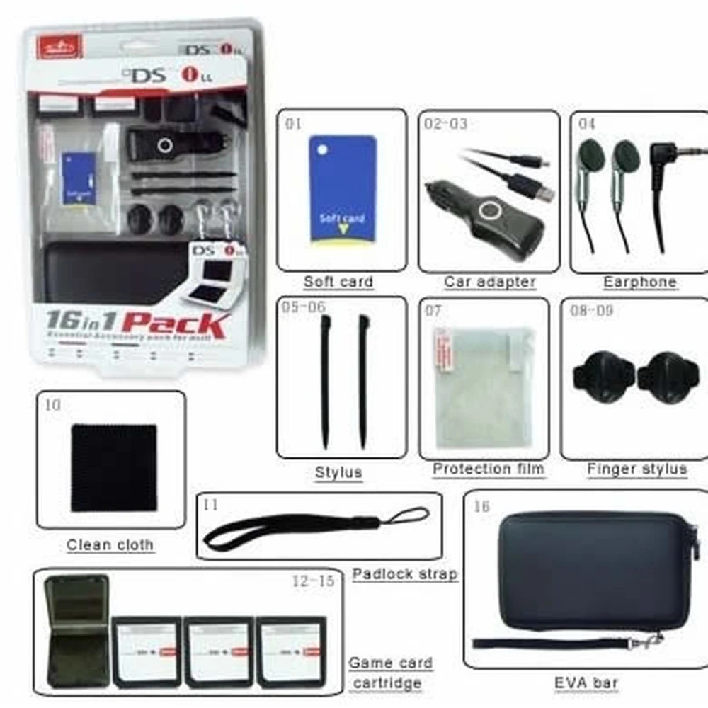 16-in-1 accessoirepakket Nintendo DSi XL