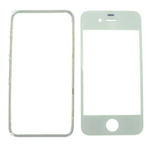 satkit Wit glazen scherm voor iPhone 4s met plakframe voor reparatie