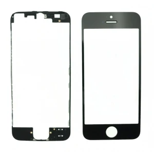 satkit Zwart glazen scherm iPhone 5 + kleefrand voor reparatie