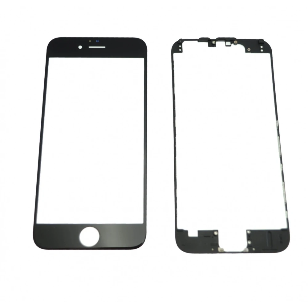 Zwart iPhone 6 glazen scherm met plakframe voor reparatie
