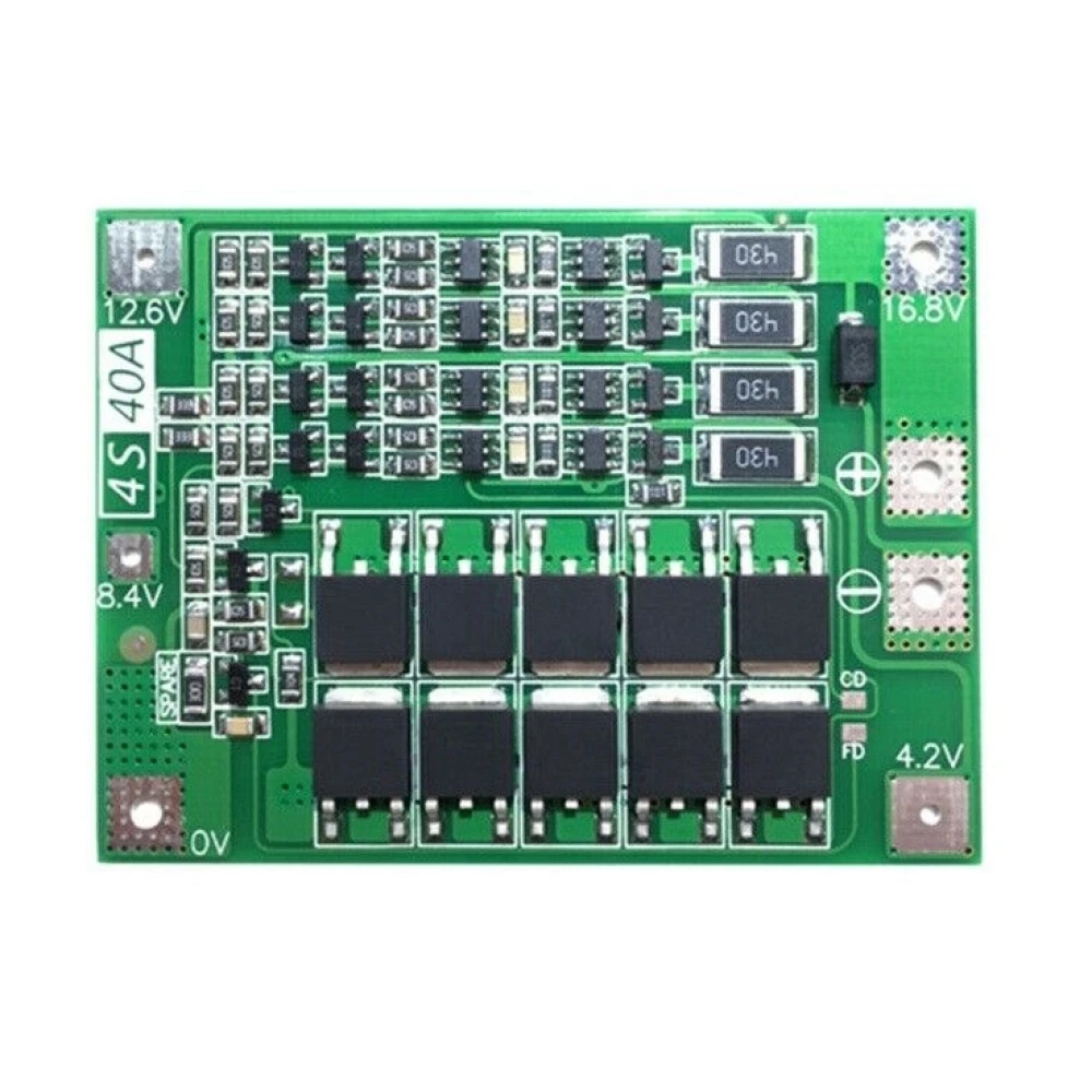 Gebalanceerde PCB-beschermingsplaat 4S 40A voor lithiumbatterij