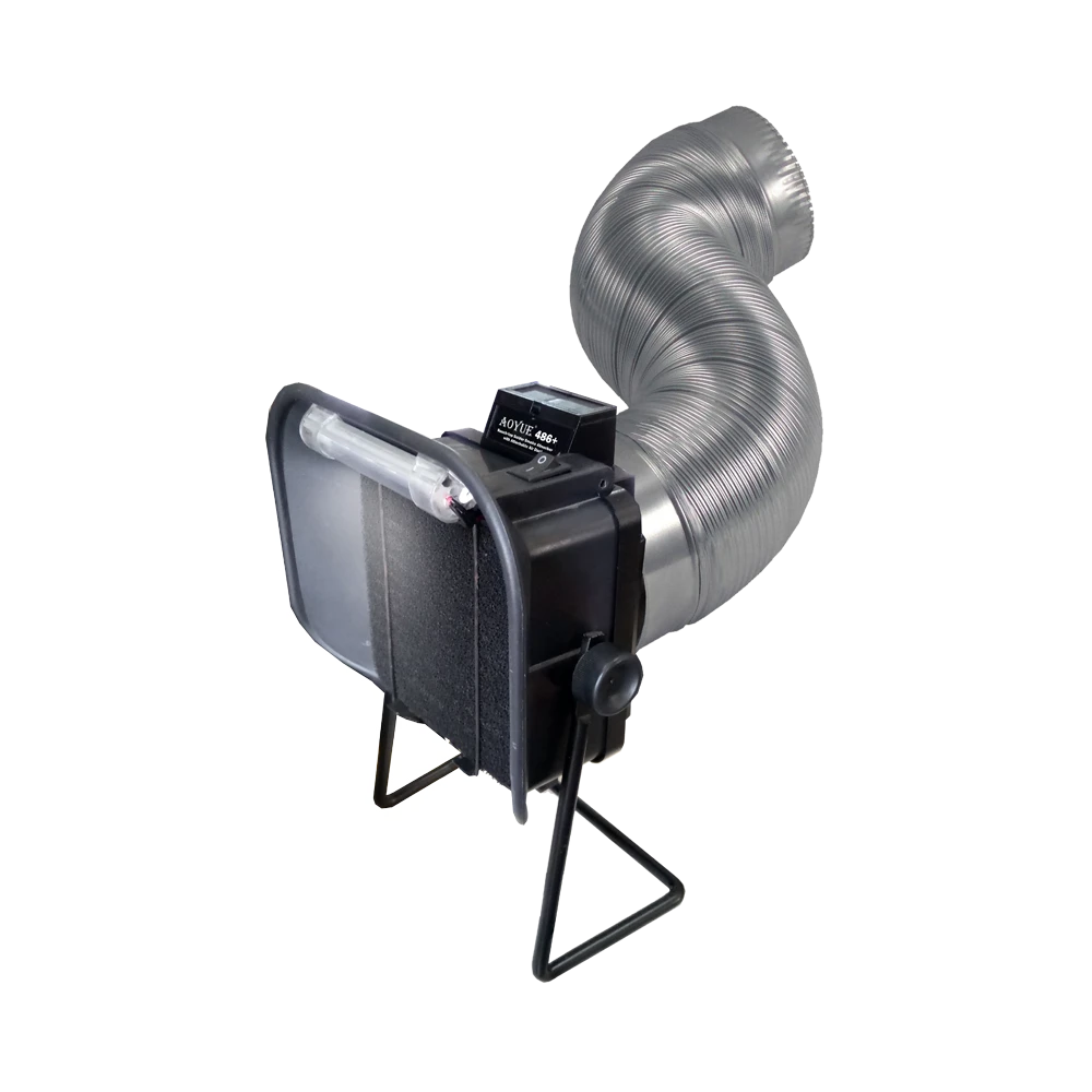 Aoyue 486 Plus SMD-reparatieplatform met rookafzuiging en afzuigbuis