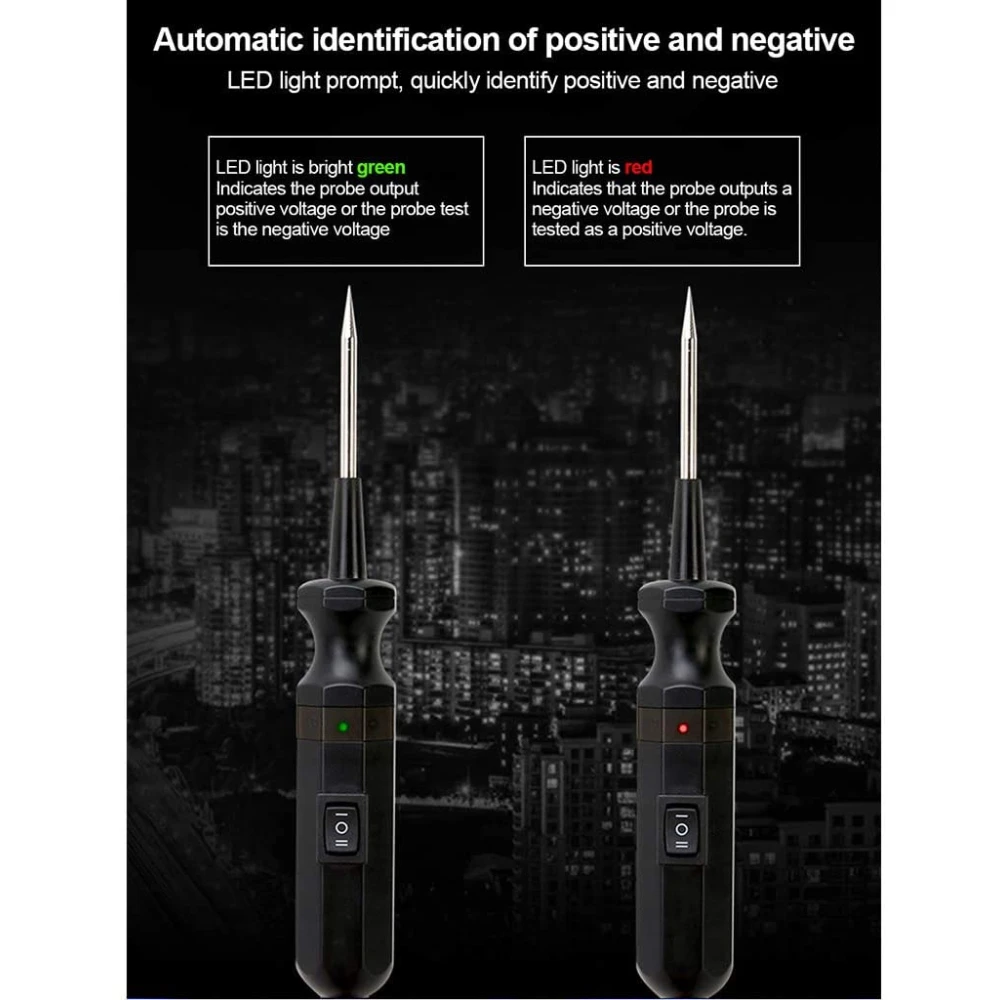 Probador de circuitos eléctricos DY18 para diagnóstico automotriz con cable de 4 metros