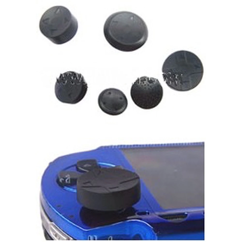 PSP Analog Stick Armor 6in1 Kit Zwart voor reparatie en vervanging PSP