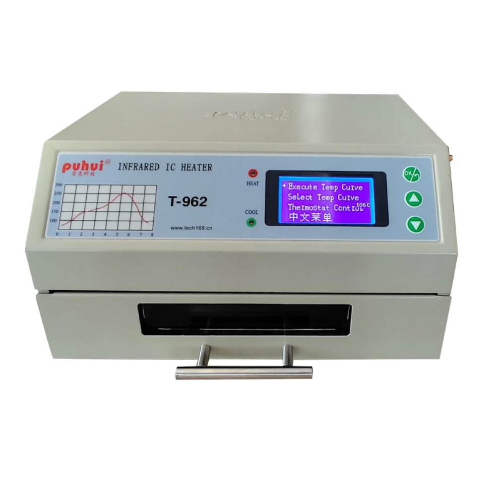 Puhui T-962 V2.0 infrarood reflow oven voor PCB- en SMD BGA-solderen
