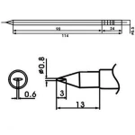 Aoyue LF-08LD soldeerpunt met ingebouwde weerstand voor soldeerstations