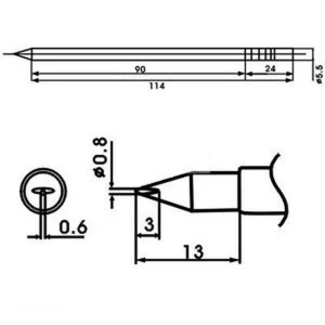 Aoyue LF-08LD soldeerpunt met ingebouwde weerstand voor soldeerstations