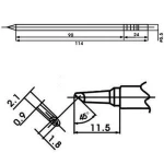 Aoyue LF-2BCM soldeerpunt met geïntegreerde weerstand voor soldeerstations
