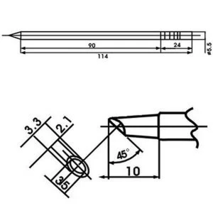 Aoyue LF-3BCM soldeerpunt met ingebouwde weerstand voor soldeerstations