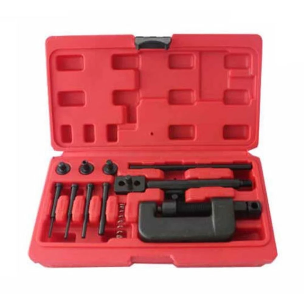 Accesorios incluidos en el kit de remachadora de cadenas para motos y motosierras