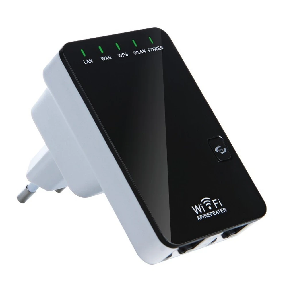 Wifi repeater 300 Mbps met 2 RJ45-poorten - extender en access point