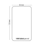 Rol met 1000 compatibele zelfklevende etiketten Dymo 11354 57mm x 32mm