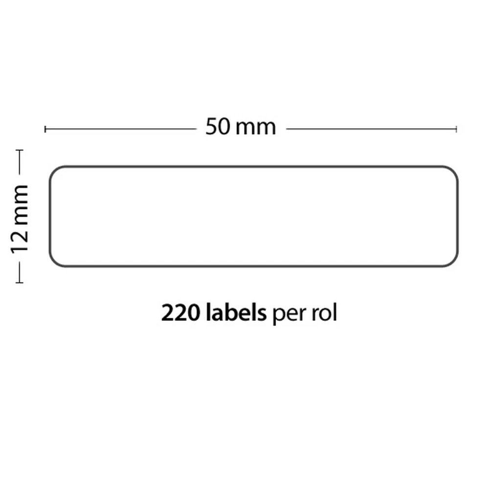 Rol van 220 compatibele Dymo 99017 etiketten 50x12mm