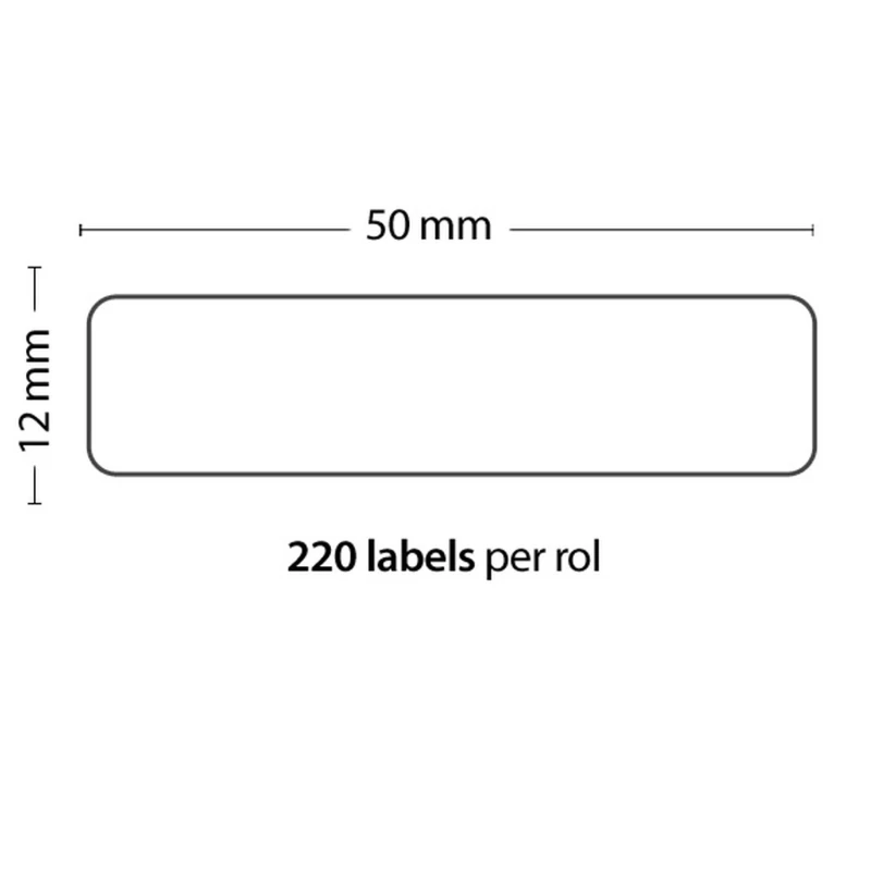 Rol van 220 compatibele Dymo 99017 etiketten 50x12mm