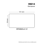 Rol met 220 zelfklevende etiketten 101x54mm compatibel Dymo 99014