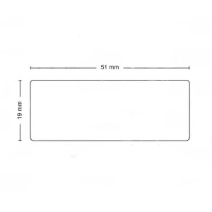 Rol van 500 compatibele Dymo 11355 zelfklevende etiketten 19mm x 51mm