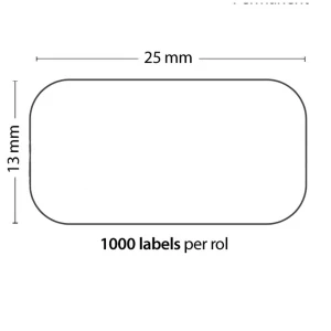 Compatibele Dymo 11353 etikettenrol - 1000 stuks 25mm x 13mm