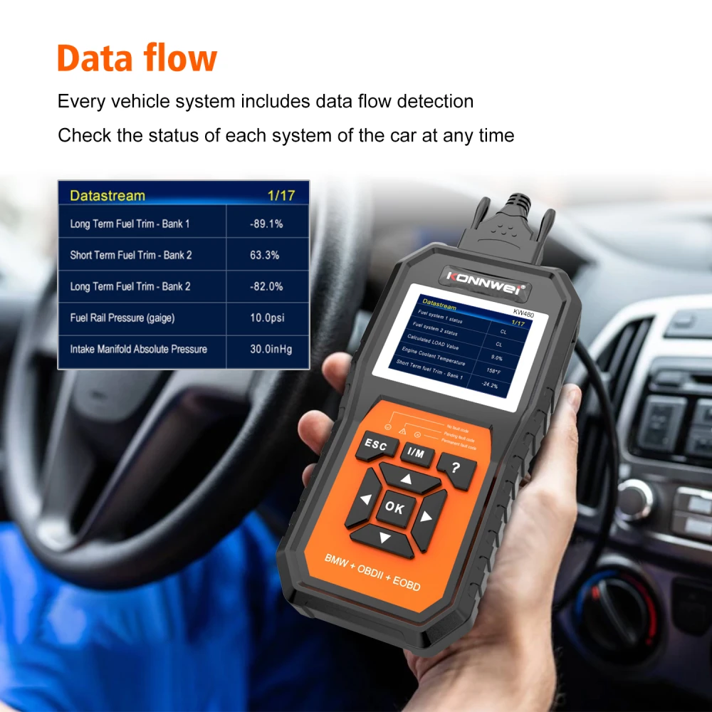 BMW diagnose scanner Konnwei KW480 - OBD2 tool voor BMW