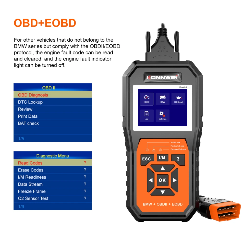 BMW diagnose scanner Konnwei KW480 - OBD2 tool voor BMW